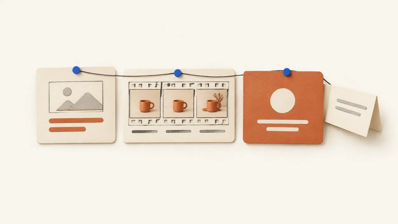 Primary copy, spoken-script beats, and an end card aligned around the same product message.